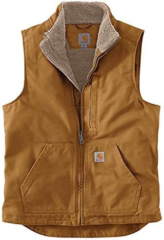 Carhartt Men's Washed Duck Mock-Neck Vest Carhartt Brown