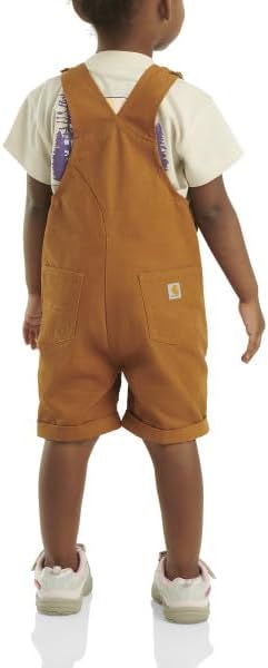 Carhartt Kid's CM9748 Canvas Ruffle Front Shortall - Girls Carhartt Brown