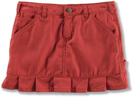 Carhartt Girls' Washed Duck Dungaree Skort Dark Red