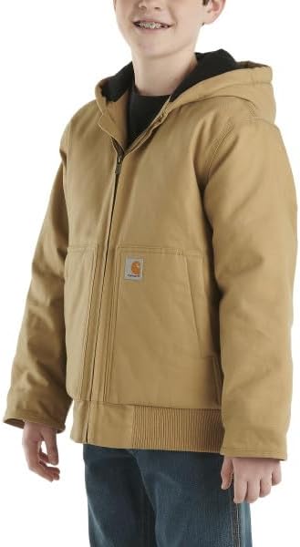 Carhartt Boys' Insulated Canvas Active Jacket Brown