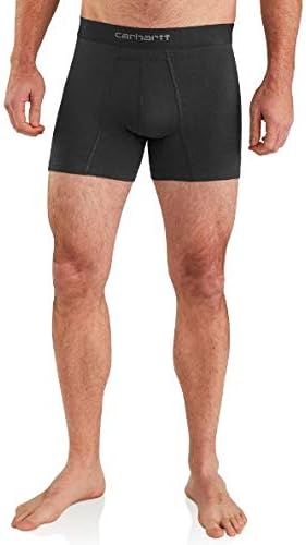 Carhartt Men's Cotton Blend 5" Boxer Brief 2 Pack Black