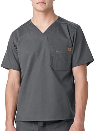 Carhartt Ripstop & Sub-Scrubs Men's Bi-Swing Utility Scrub Top Pewter
