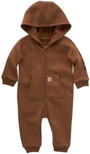 Carhartt mens Long-sleeve Zip-front Hooded Coverall Carhartt Brown Solid